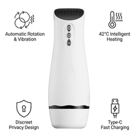 Masturbateur masculin réaliste à action télescopique entièrement automatique avec 10 fréquences de vibration et d'aspiration