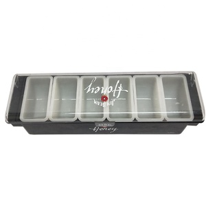 Organizador de Condimentos de Plástico de 6 Compartimentos <span class=keywords><strong>JIM</strong></span> <span class=keywords><strong>BEAM</strong></span> para Condimentos de Bar, para Buck Buffalo Trace Bulleit Bulloch Lade - Product Image 2