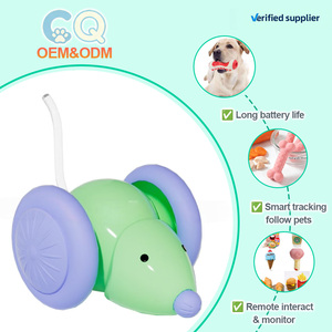 Jouet interactif automatique pour chat et chien C&Q OEM Classic Suede Nylon Silicone, avec mouvement de la queue de souris, pour l'entraînement intelligent des animaux de compagnie - Product Image 1