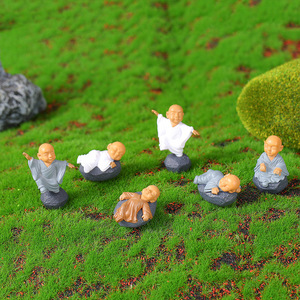 Figurines de moine en PVC de dessin animé, 12 pièces, accessoires de paysage miniature, pendentifs DIY, décoration unisexe - Product Image 2