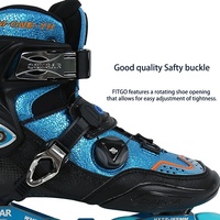 M-ONE-YH Patines en Línea de 4 Ruedas de Fibra de Carbono y Aluminio para Adolescentes, Niños y Niñas, con Rodamientos ABEC-9 y Ruedas de PU