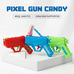 Precio de Fábrica OEM: Dulces de Pistola Pixelada 3G, Piruleta Pop-Out Novedosa, Juguete de Caramelo con Diseño de Pistola Pixelada para Regalos Infantiles - Product Image 1
