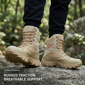 Botas Tácticas de Senderismo TSB33 Color Bronceado, con Malla Transpirable, para Trekking al Aire Libre, Calzado para Caminar en Todas las Estaciones, Actividades de Campo - Product Image 2