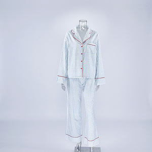 <span class=keywords><strong>Pigiama</strong></span> da <span class=keywords><strong>Donna</strong></span> QINSI in Cotone a Maniche Lunghe, Morbido <span class=keywords><strong>Completo</strong></span> a Quadretti con Bordi Decorativi per Primavera - Product Image 4