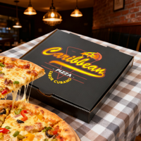 Caja de pizza corrugada personalizada ecológica Caja de embalaje de pizza desechable para llevar