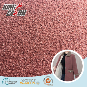 KINGCASON fabbrica diretta eco-friendly materiale borgogna cricche tessuto orsacchiotto per tappezzeria decorazioni - Product Image 1