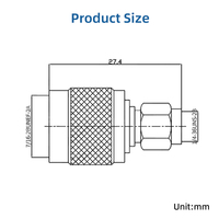 Adaptador de Antena N Macho a Conector RF Roscado de 50 Ohmios, Convertidor Coaxial de Baja Pérdida para Router Inalámbrico, Compatible con OEM ODM Personalizado