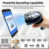 Lecteur de codes-barres sans fil JINGXIN, portée de lecture extra large 20-460 mm, 2600 mAh, scanner de codes-barres 2D portable pour caissier de supermarché