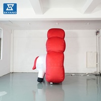 Modèle gonflable floqué personnalisé en forme de fesses de cheval avec motif Fu, décoration du Nouvel An pour centres commerciaux, sites touristiques extérieurs et activités de festival