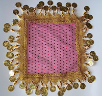 Écharpe à paillettes personnalisée en maille brillante US-Euro Mouchoir de mariée de mariage assyrien Yalikhta