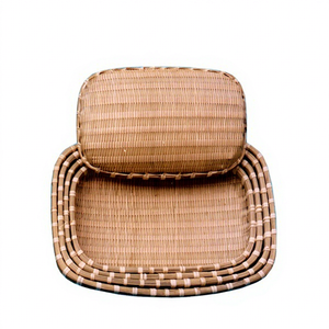 Cesta de Bambú Ecológica Tradicional Hecha a Mano para Arroz y Platos, Vajilla Desechable para Uso Diario en Hoteles y Restaurantes - Product Image 1