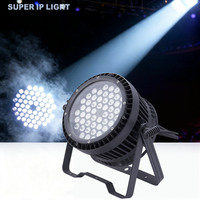 Projecteur LED PAR étanche IP65 54*3W RGBW, angle de faisceau 25/40 degrés, sans bruit, éclairage de scène stroboscopique et wash
