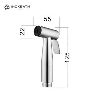 Pistolet pulvérisateur pressurisé portatif Shattaf, ensemble de pulvérisateur de bidet en acier inoxydable SUS304 pour toilettes <span class=keywords><strong>WC</strong></span>, pulvérisateur pour couches lavables bébé - Product Image 3
