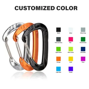 D Shape Hook For Outdoor Camping Hiking Hammocks Lightweight Aluminum Wire Gate Carabiners