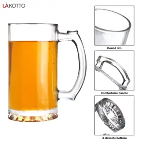 Frosted Custom Insula ted Travel Gefrier bare Oktoberfest Sublimation Bierkrüge Glas 16oz Biergläser mit Griff Großhandel Logo