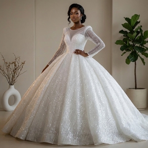 Más tamaño perlas con cuentas vestido de novia invitado perla vestido de novia de lujo vestidos de novia para las mujeres Lsbh08 - Product Image 1