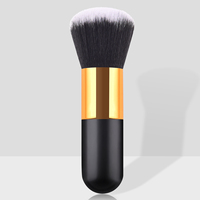 Pinceau de maquillage personnalisé à marque privée, pinceau Kabuki à tête plate pour fond de teint, pinceaux cosmétiques pour outils de beauté