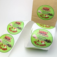 Impression d'autocollants personnalisés avec logo, autocollants ronds en vinyle imperméables pour aliments, en rouleau