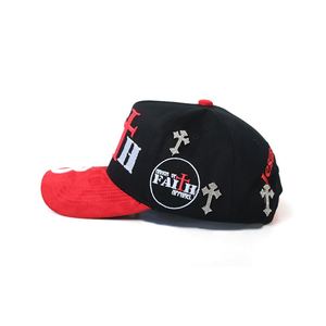 Luxury Designer Jesus Christ Faith Cap Metal Crosses Rhinestone <b>Pins</b> Custom Brim 3D Embroidery Satin Lined Baseball Cap Religion - Product Image 4