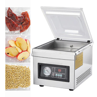 Machine d'emballage sous vide automatique avec couvercle en verre transparent, machine d'emballage sous film, machine d'emballage sous vide pour aliments et poissons