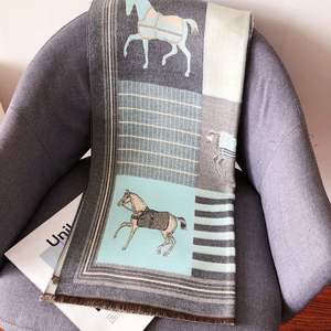 ファッション馬パシュミナショール暖かいカシミアスカーフ2021年冬最新デザインスタイル女性 - Product Image 3