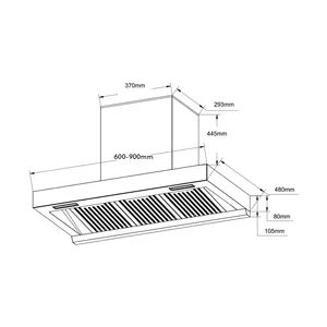 <span class=keywords><strong>Hotte</strong></span> murale intégrée nouvelle génération pour cuisine avec fonction de ventilation - Product Image 5