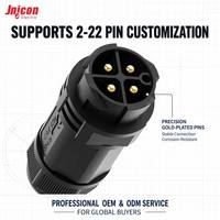 Connecteur d'alimentation étanche 4 broches M25 30A 300V à verrouillage par poussée IP67 Mâle/Femelle pour prise circulaire industrielle