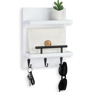 <span class=keywords><strong>D</strong></span>écor de porte-clés et de courrier, avec 3 crochets à clés, organisateur mural en bois pour <span class=keywords><strong>couloir</strong></span> <span class=keywords><strong>d</strong></span>'<span class=keywords><strong>entrée</strong></span> - Product Image 1
