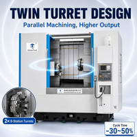 Torno vertical CNC de doble torreta FANUC VTC850 de alta resistencia para piezas de turbinas en la industria energética