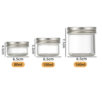 Frascos de Vidrio Decorativos de Grado Alimenticio con Múltiples Capacidades para Chocolate, Alimentos para Bebés y Mascotas, y Recuerdos para Bodas y Fiestas