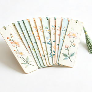 Marque-pages brodés Tiantian Cultural Gifts, motif floral double face, style classique, décoration intérieure, cadeau - Product Image 1