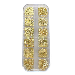 TSZS 12 grilles thème de noël breloques pour ongles 3D or argent flocon de neige Nail Art goujons forme mixte décoration des ongles pour bricolage <span class=keywords><strong>manucure</strong></span> - Product Image 5