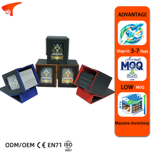 Caja de Cartas de Piel Sintética PU al por Mayor para Juegos de Mesa, para Cartas Coleccionables TCG Yu-Gi-Oh Pokémon Anime, con Dos Separadores - Product Image 1