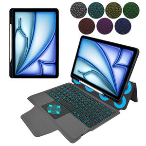 Custodia per Tablet con Tastiera Wireless Magnetica Staccabile per <span class=keywords><strong>iPad</strong></span> <span class=keywords><strong>Air</strong></span> 11 2025 M3 2024 M2 con Touchpad - Product Image 2