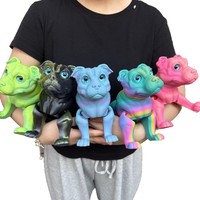 Vashine - Figuras de Perros Pit Bull Impresas en 3D, Divertidas Decoraciones para el Hogar, Juguetes Flexibles de Cristal, Modelos de Pit Bull de Plástico Impresos en 3D
