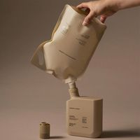 Fabricant de poudre à laver avec poignée imprimée personnalisée, pochette à bec verseur debout, sac d'emballage pour liquide vaisselle, recharge de savon Doypack