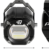 Phare avant LED pour moto 60W, double couleur, style avion, avec fonction d'éclairage d'avertissement