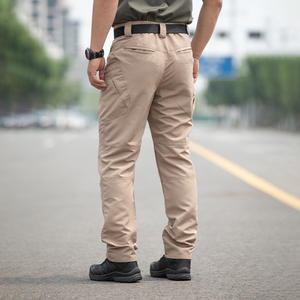 Pantaloni <span class=keywords><strong>Cargo</strong></span> Impermeabili da <span class=keywords><strong>Uomo</strong></span> per Escursionismo, Pantaloni Tattici Multi-Tasca <span class=keywords><strong>Neri</strong></span> di Alta Qualità - Product Image 3