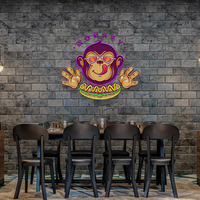 Dropshipping UV impreso neón signo Mono para decoración de fiesta personalizado acrílico Led neón signo