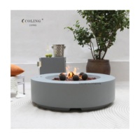 ColingLiving – Boules de feu d'extérieur au gaz GRC/CFRC, sphères de 3 à 5 pouces, noires, pour foyer extérieur au propane/gaz naturel, accessoires décoratifs