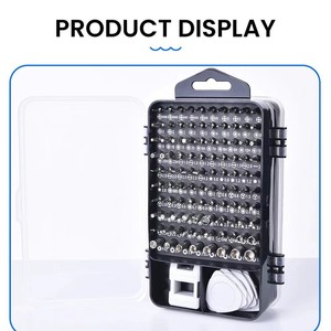 Kit d'outils de réparation multifonction 115-en-1 en acier au carbone 45 pour téléphones portables et usage domestique - Ensemble <span class=keywords><strong>manuel</strong></span> polyvalent - Product Image 4