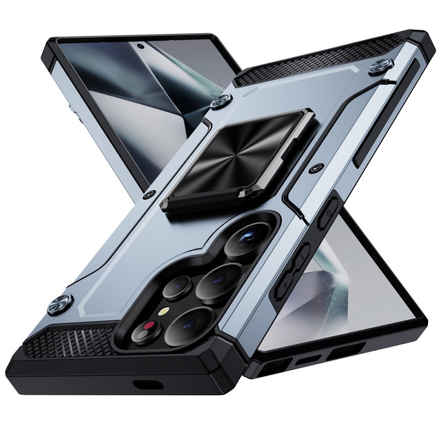 Shockproof Kickstand Holder Phone Case 360 Armor Cell Phone Cases Cover for Samsung S25 S24 Ultra A55 A35 A16