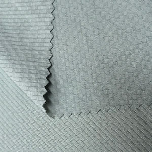 Vente d'usine séchage rapide 80% polyester 20% spandex jacquard coupe sèche tissu oeil d'oiseau pour survêtement, vêtement de sport de loisirs en plein air - Product Image 4