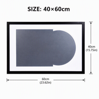 Cadre de présentation pour disques vinyles en bois massif 40x60cm, boîte à CD murale noire moderne pour décorations musicales et souvenirs