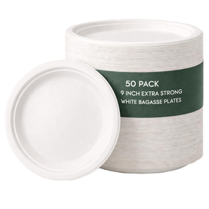 Sugarcane Bagasse <b>Plates</b> 6 9 Inch Compostable <b>Disposable</b> <b>Plates</b> Factory Direct Wholesale - Product Image 1