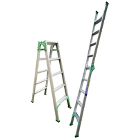 Échelle pliante en aluminium léger en forme de A, pratique pour une utilisation domestique avec des colonnes élargies, échelle de type I