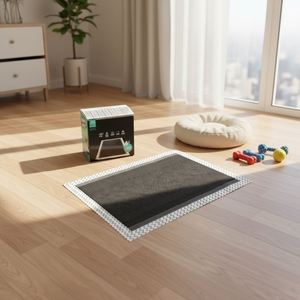Tapis absorbants écologiques et biodégradables personnalisés IP67 étanches pour chiens et chats, avec couche en fibre de charbon de bambou et fonction anti-vibration, design tendance - Product Image 1
