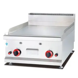 Kualitas Tinggi Counter Top Dibangun Gas Wajan Cooktop Komersial Piring Datar Panggangan/Memasak Pancake Griddle Grill