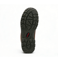 Bottes de travail OEM haute sécurité légères en cuir Crazy Horse avec semelle extérieure en PU, embout en acier anti-écrasement, confort et sécurité pour la construction