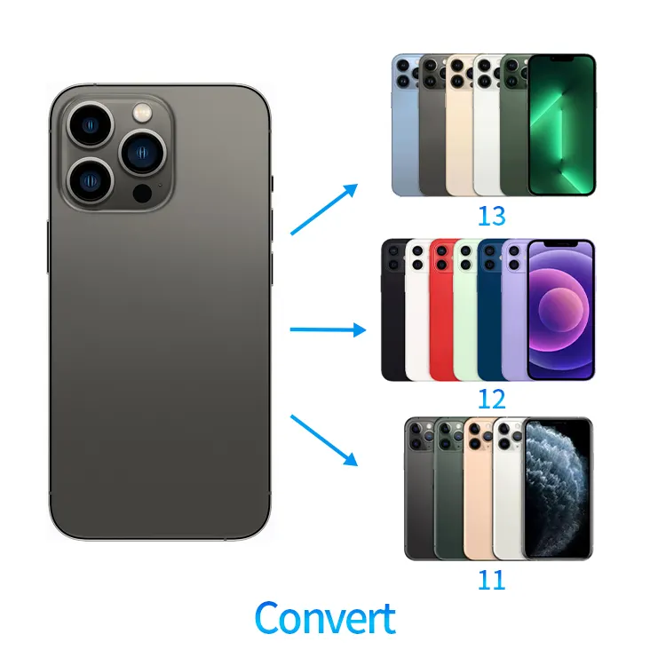 housing for iphone x xr xs max to 13 pro back housing convert Mobile phone Housings for apple iphone 6 7 8 x xr xs 11 12 13 14